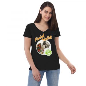 Facial Nudist: 100% Pure & Natural! Women’s recycled v-neck t-shirt